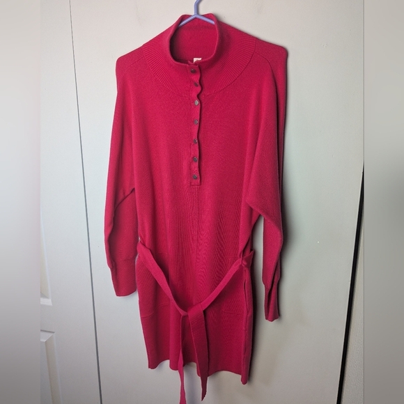 Anthropologie DAILY PRACTICE Sweater Dress Pink Color With Pockets Size XS - Picture 2 of 15